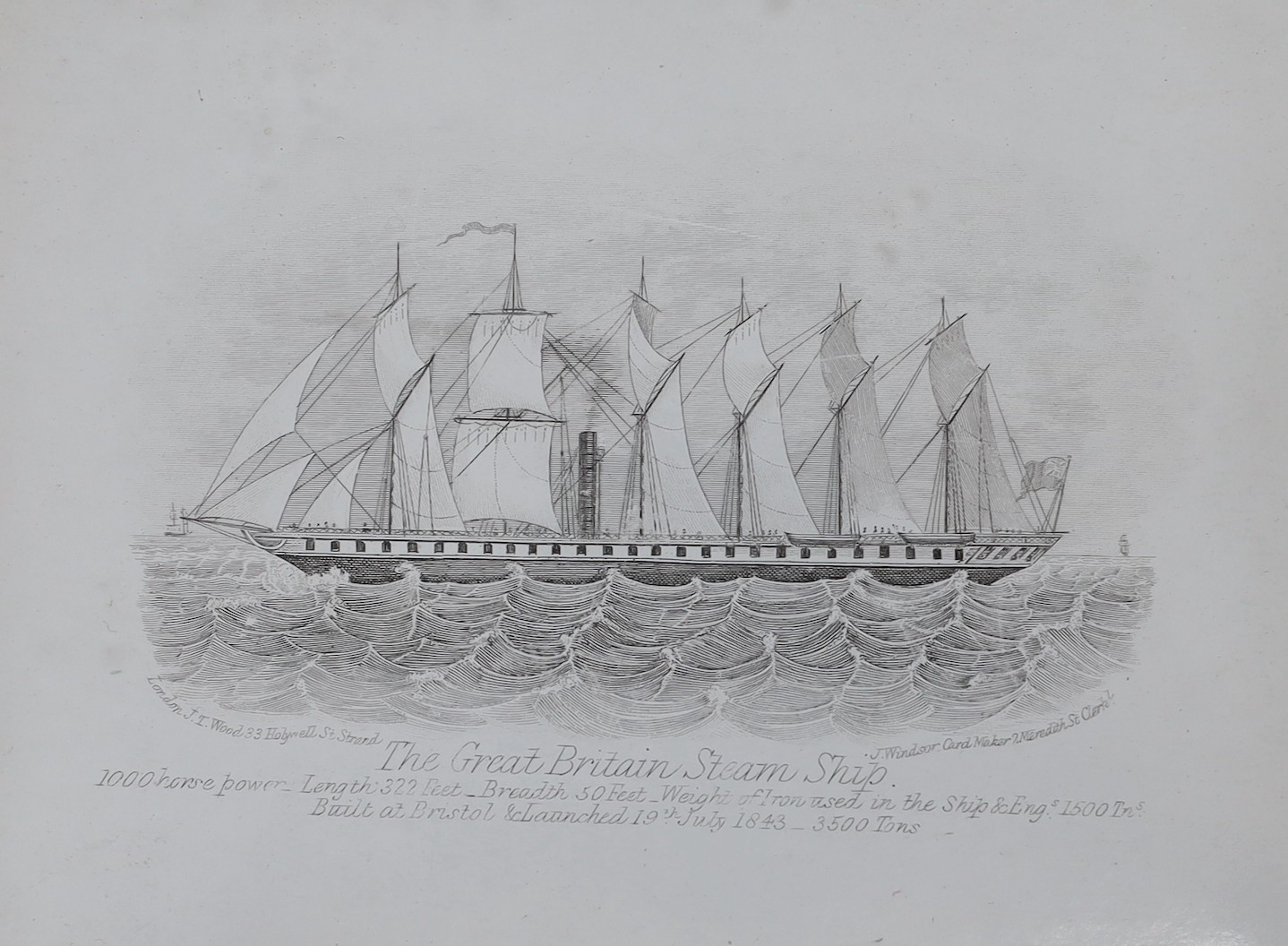 A pair of Victorian mahogany framed steel engravings on steam ships, overall 19 x 23cm